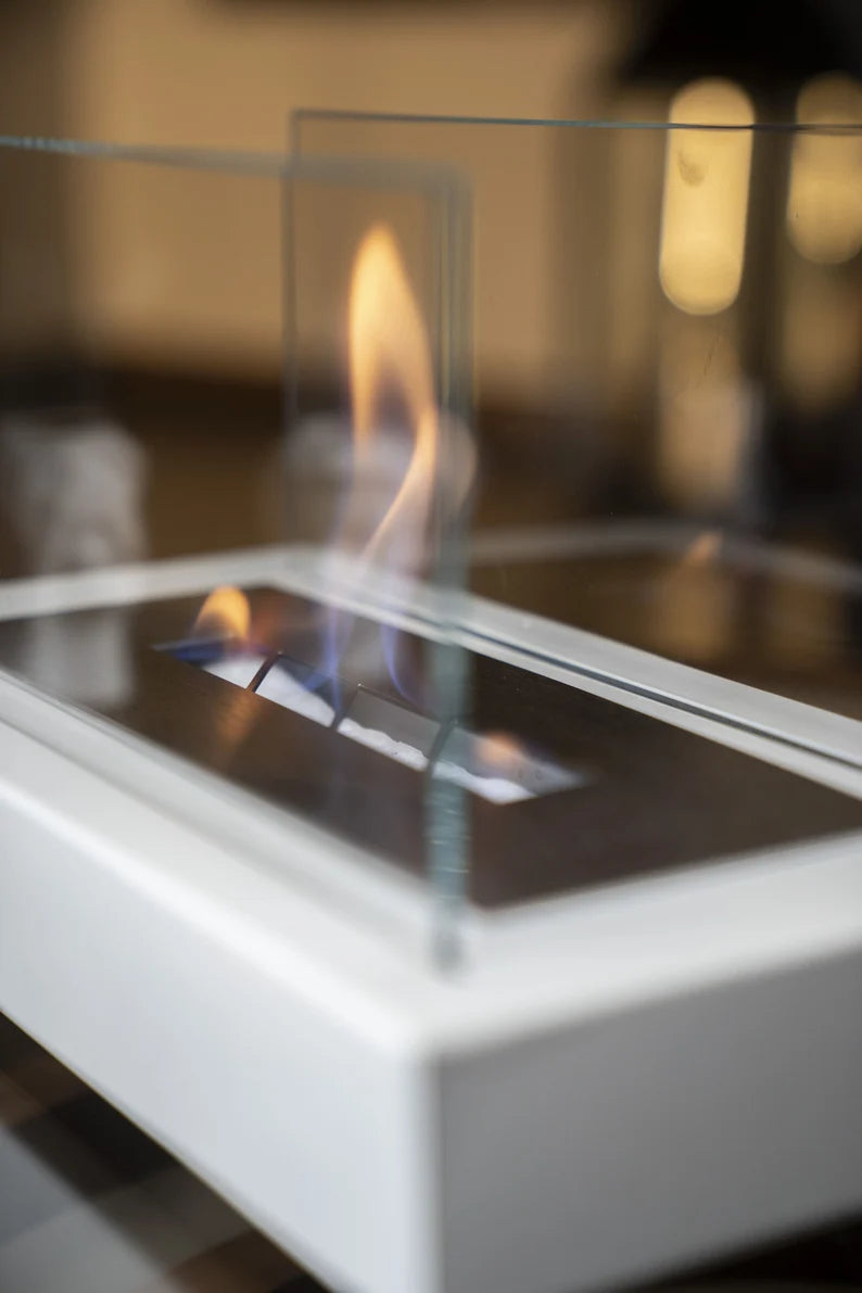 HOMINOVA - Übertisch Kamin - Rechteck, weiss