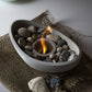 HOMINOVA - Übertisch Kamin - Beton - Schiffchen, grau